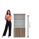 Ver imagem 5 de Armário Misto para Escritório 2 Portas com Prateleiras Linha PE40 AM1600PE40 Branco/Walnut