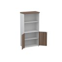 Ver imagem 2 de Armário Misto para Escritório 2 Portas com Prateleiras Linha PE40 AM1600PE40 Branco/Walnut