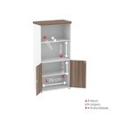 Ver imagem 6 de Armário Misto para Escritório 2 Portas com Prateleiras Linha PE40 AM1600PE40 Branco/Walnut