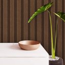 Ver imagem 2 de Papel de Parede Adesivo Ripa de Madeira Brown Gh Papel de Parede 2,8m