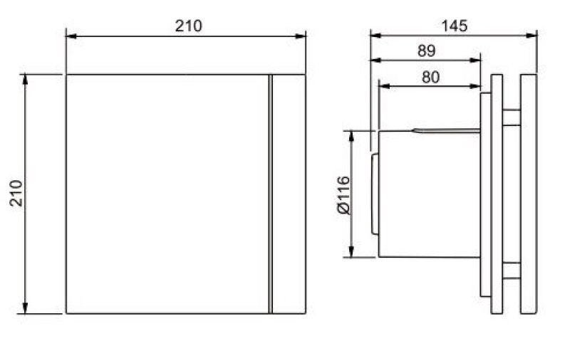 Exaustor para Banheiro Mod: Silent-200CZ Design S&P - 220V - 4