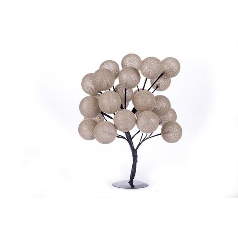 Árvore luminária LED bonsai abajur 24 bolinhas Pérola - tomada bivolt