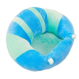 Sofá almofada senta bebê poltrona pelúcia AZUL baby - 1