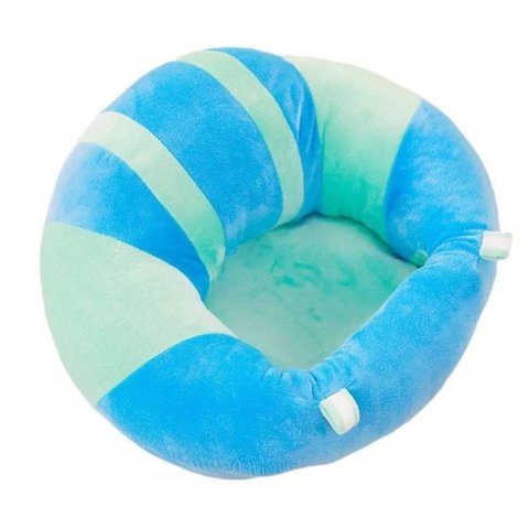 Sofá almofada senta bebê poltrona pelúcia AZUL baby