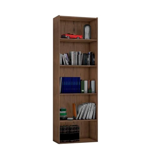 Livreiro 4 Prateleiras Luiza 1653 Ajl Móveis Castanho