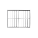 Ver imagem 1 de Vitrô 2 Folhas de Correr Aluminio Brilhante com Grade 1,00x1,20