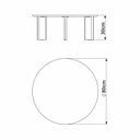 Ver imagem 2 de Mesa de Centro Orgânica 80cm Chanfrada Pé Madeira Móvel na Caixa