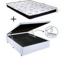 Ver imagem 2 de Cama Box Baú Casal Sintético Branco + Colchão Casal Espuma D33 Com EPS 17x138x188