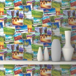 Papel De Parede Adesivo Decoração 53x10Cm Verde -W21148 - 1