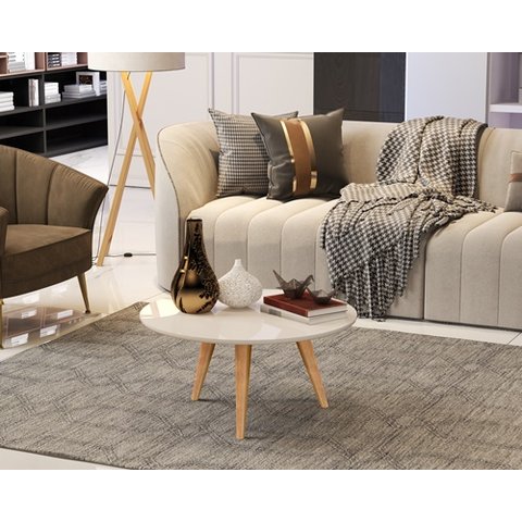 Mesa de Centro Dubai Off White Casa Móveis