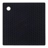 Descanso de Panela Quadrado Silicone Preto 18cm Antiderrapante Resistente Ao Calor - 1