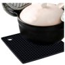 Descanso de Panela Quadrado Silicone Preto 18cm Antiderrapante Resistente Ao Calor - 4