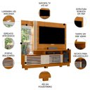 Ver imagem 3 de Estante Painel para Tv 60 Pol 200cm Sam Z10 Off-cinamomo - Mpozenato