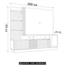 Ver imagem 4 de Estante Painel para Tv 60 Pol 200cm Sam Z10 Off-cinamomo - Mpozenato
