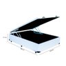 Cama Box Baú Viúva 128 Tecido Branco com Colchão Alegro Bello Box D28 Cinza 58x128x188 - 2