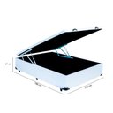 Ver imagem 2 de Cama Box Baú Viúva 128 Tecido Branco com Colchão Alegro Bello Box D28 Cinza 58x128x188
