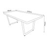 Conjunto Mesa Madeira Maciça Lanna 2,20m Ferragem Preta com 8 Cadeiras Alegra Preta - 5