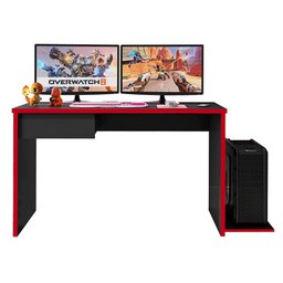 Mesa para Computador Desk Gamer Drx-8000 Preto/vermelho com Cadeira Giratória Preto - Pr Móveis - 2 Mesa para Computador Desk Gamer Drx-8000 Preto/vermelho com Cadeira Giratória Preto - Pr Móveis - 2