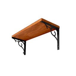 Nicho 60cm Madeira Prateleira + Suporte Metal Sala Quarto Cozinha - 3
