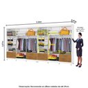 Ver imagem 4 de Closet Casal Duplo Lu 12PTS 08 Gavetas com Espelho com Pés Slim Carioca Móveis