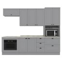 Ver imagem 1 de Cozinha Modulada 7 Pecas 272 Cm Ce790 Americana Cinza Calcare Henn
