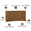Ver imagem 4 de Aparador Buffet para Sala de Jantar 160cm Verbena N01 Cinamomo - Lyam Decor