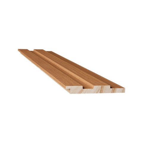 Painel Decorativo Ripado (1 Perfil) - Madeira Ecológica 270cmx10cm Freijó Cor: Amadeirado