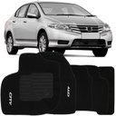 Ver imagem 2 de Jogo de Tapete Automotivo Carpete City 2009 À 2014 Soft Logo Bordado Preto 5 Peças