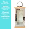 Jogo 2 Lanternas Decorativa Luxo Inox e Madeira Prime Grande 60cm e 43cm - Empório Decor - 9