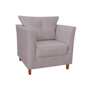 Ver imagem 1 de Poltrona Cadeira Sofá Decorativa Isis Sala Estar Salão Beleza Suede Rosê - LM DECOR