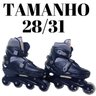 Patins Inline Roller de 4 Rodas Preto Elite Tamanho:28/31 - 2