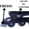 Patins Inline Roller de 4 Rodas Preto Elite Tamanho:28/31 - 4