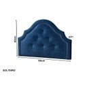 Ver imagem 2 de Cabeceira Provençal Laurel Com Tachas - Solteiro Suede Azul marinho - Aquarellaestofados