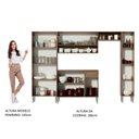 Ver imagem 6 de Armário de Cozinha Completa 261cm Rustic/Preto/Preto Emilly Hit Madesa 01