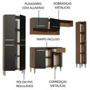 Ver imagem 5 de Armário de Cozinha Completa 261cm Rustic/Preto/Preto Emilly Hit Madesa 01