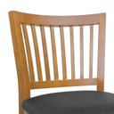 Ver mais imagens de Banqueta Alta Bistrô Madri Assento Estofado Corano Base Fixa Encosto Ripado Amêndoa Decorise