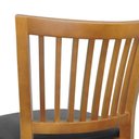 Ver imagem 2 de Banqueta Alta Bistrô Madri Assento Estofado Corano Base Fixa Encosto Ripado Amêndoa Decorise