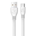 Ver imagem 1 de Cabo Flat USB-C para USB - 2 Metros - USB 2.0 - Branco - Elg ELMC20WH