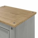 Ver imagem 6 de Mesa de Cabeceira de Madeira Maciça com 1 Porta e 1 Gaveta Cinza Lavado