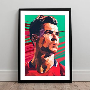 Jogador Cristiano Ronaldo Arte Cultura Pop Quadro Decorativo