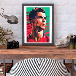 Jogador Cristiano Ronaldo Arte Cultura Pop Quadro Decorativo - 2