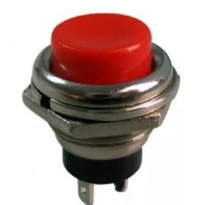 Chave Push Button Ds212 2 Terminais - Vermelha - Emb 20 Pçs