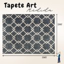 Ver imagem 4 de Tapete para Sala 2,00x3,00 Art Oásis Geométrico Grafite e Off White Antiderrapante Macio Alto Padrão