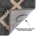 Ver imagem 5 de Tapete para Sala 2,00x3,00 Art Oásis Geométrico Grafite e Off White Antiderrapante Macio Alto Padrão