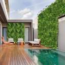Ver imagem 7 de Painel Jardim Vertical Artificial Premium 100x100cm com Folhagens Verdes Realistas para Decoração