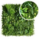 Ver imagem 5 de Painel Jardim Vertical Artificial Premium 100x100cm com Folhagens Verdes Realistas para Decoração