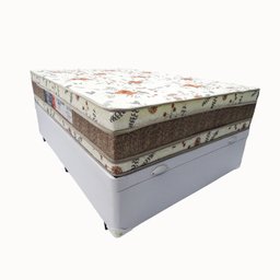 Colchão Ortopédico Casal Napolis Dupla Face Portobel 30x138x188 + Base Box Baú Casal Branco - 5