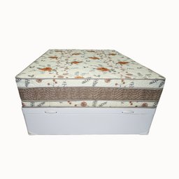 Colchão Ortopédico Casal Napolis Dupla Face Portobel 30x138x188 + Base Box Baú Casal Branco - 2