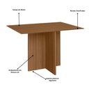 Ver imagem 2 de Mesa de Jantar Retangular 4 Lugares 120cm sem Cadeiras Helô Poliman Móveis