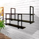 Ver imagem 1 de Prateleira Flutuante Design Moderno e Inovador Organizadora Prática Cor Preta